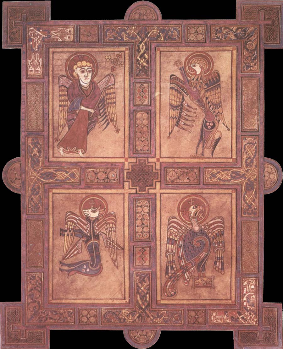 Evangelistsymbolerna from the Book of Kells